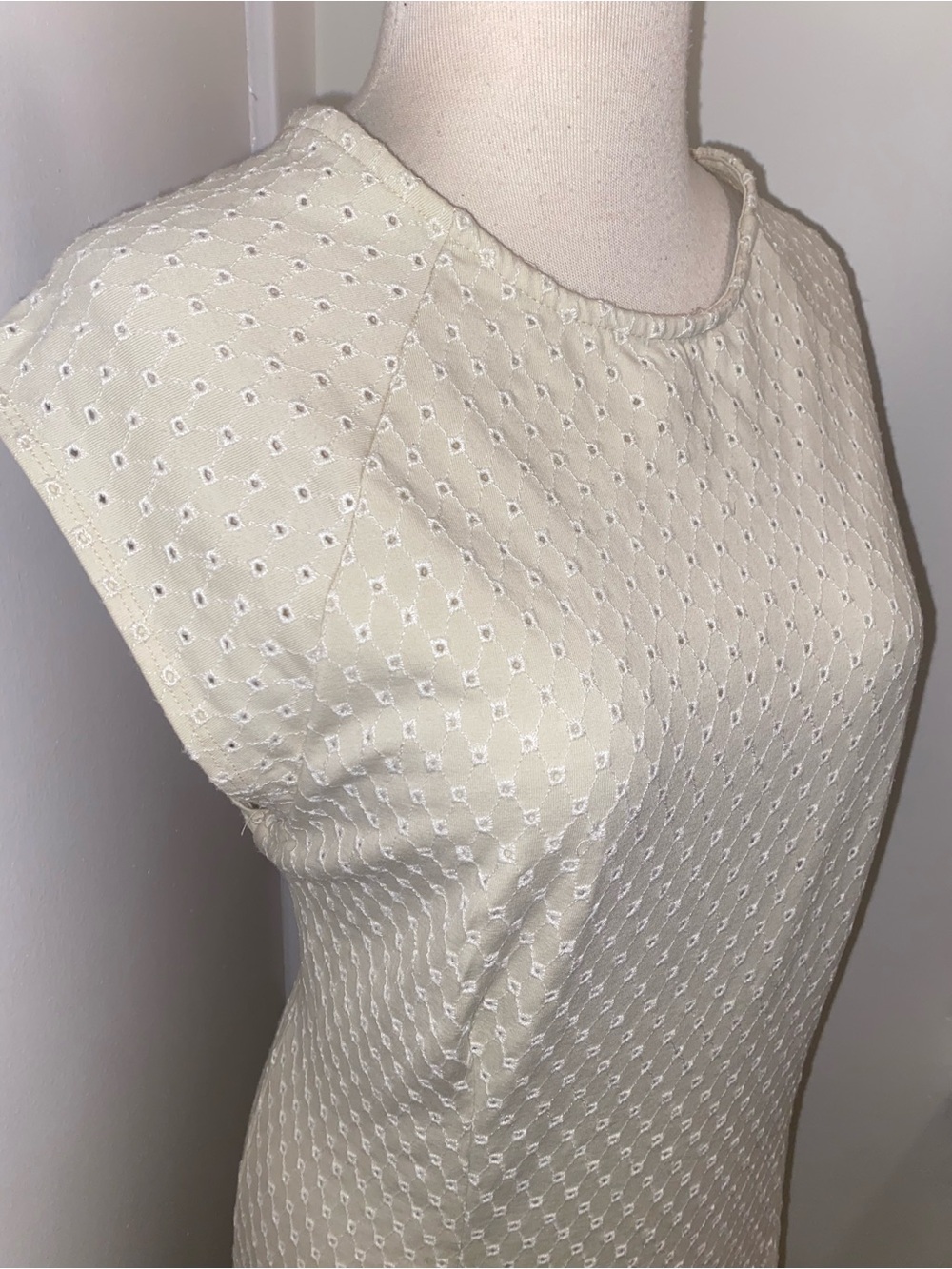 Free People Cream Eventide Open-Back Eyelet Midi Dress - Size XL - NEW - Picture 7 of 13